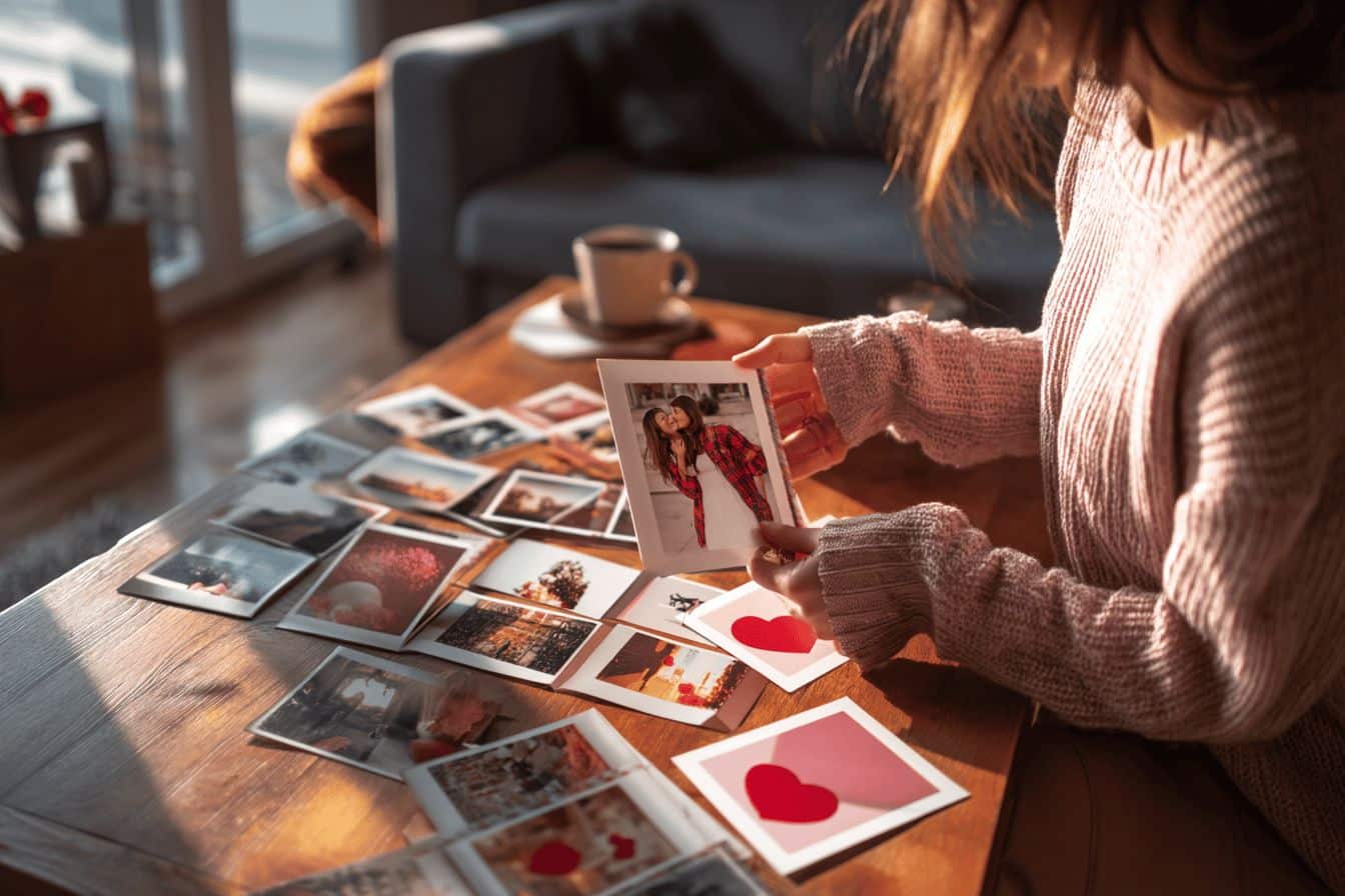 Comment choisir les images qui reflètent le mieux la relation dans un album photo édition Amour ?