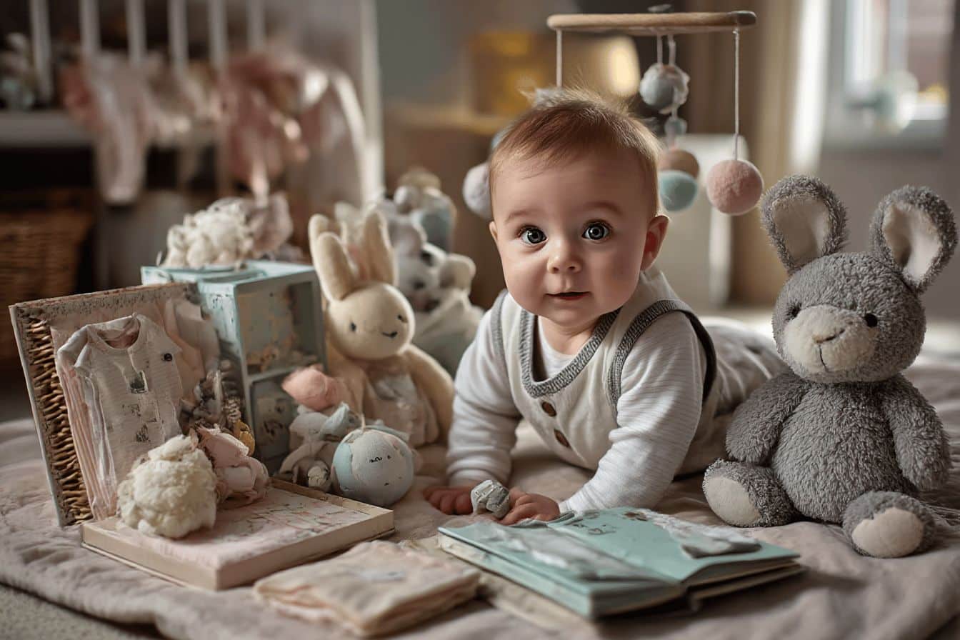 Quelles sont les étapes pour créer un album photo thématique sur les premiers mois d'un bébé ?