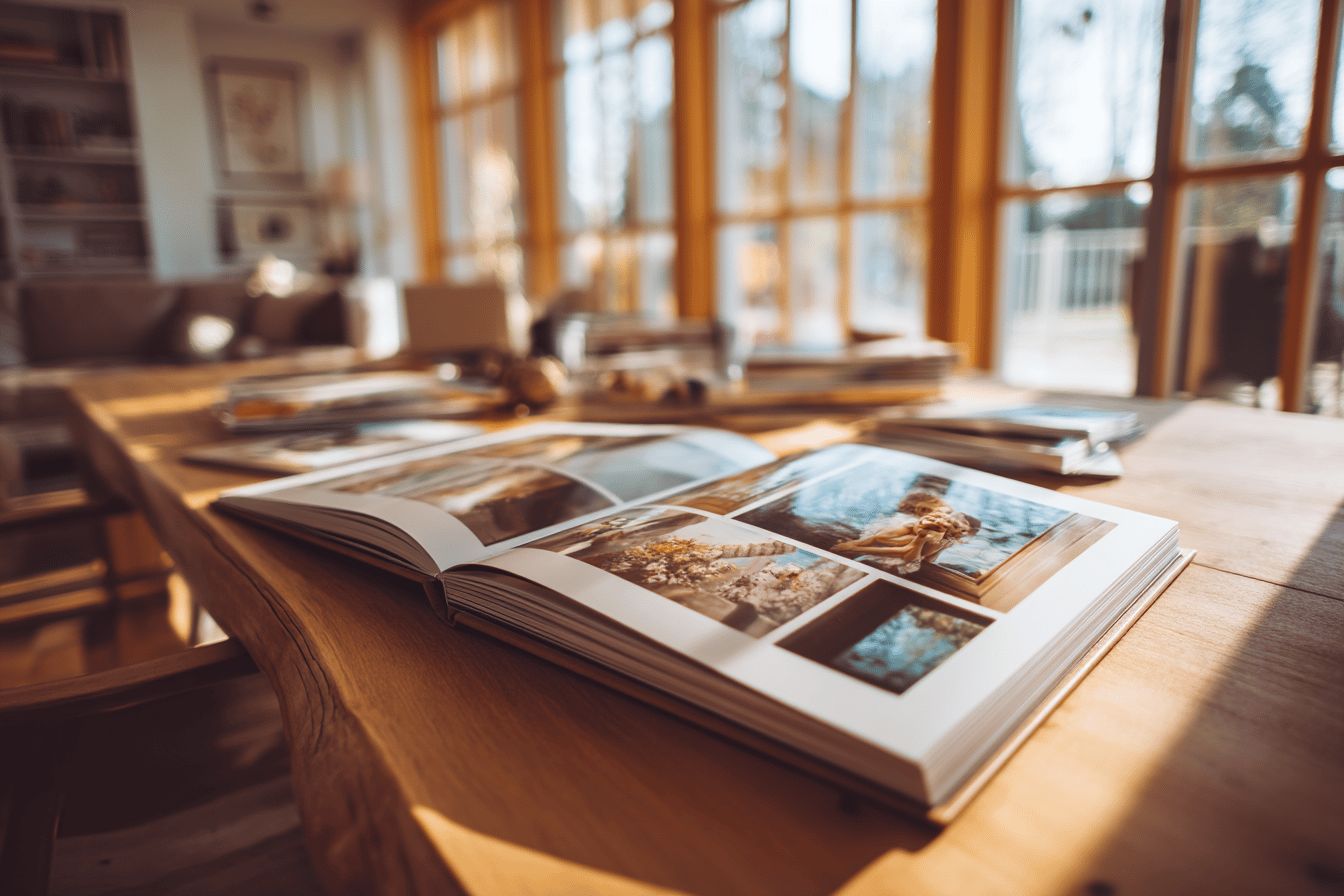 Livre et album photo portrait : parfait pour les portraits et souvenirs en hauteur