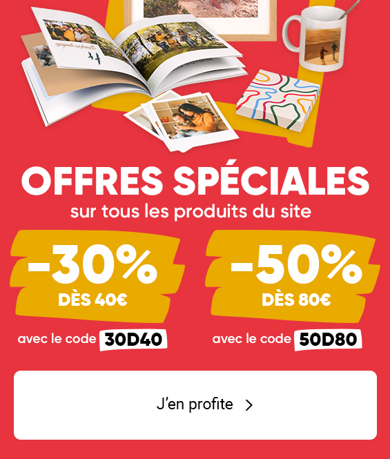 OFFRES SPÉCIALES : jusqu'à -50% sur tout le site.