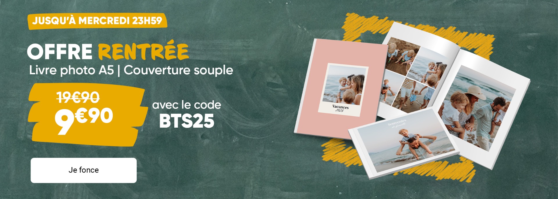 Livre photo A5 à 9€90 au lieu de 19€90