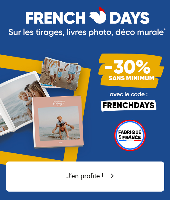 Tous nos produits photo fabriqués en France à -30% sans minimum