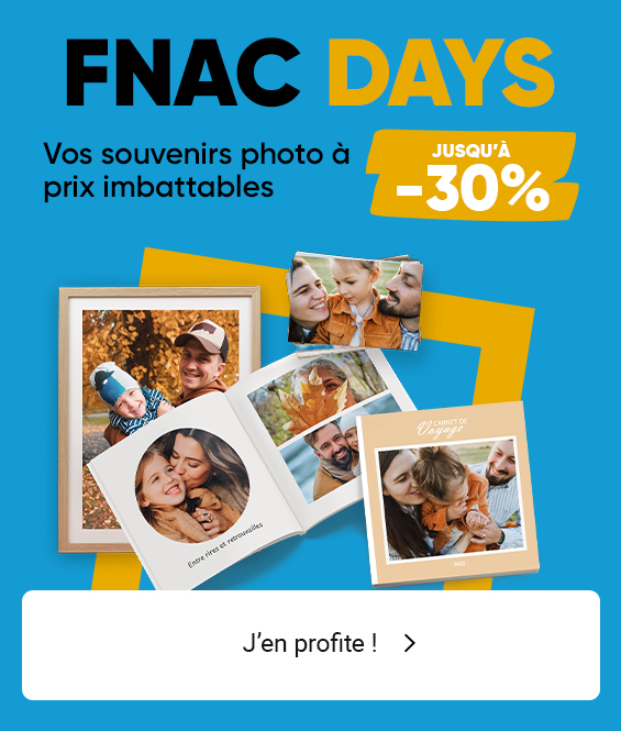 Jusqu'à -30% sur une sélection de produits photo personnalisés