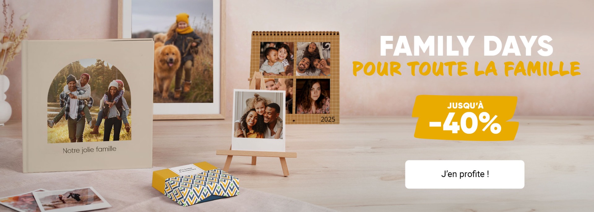 Jusqu'à -40% sur une sélection de produits photo personnalisés