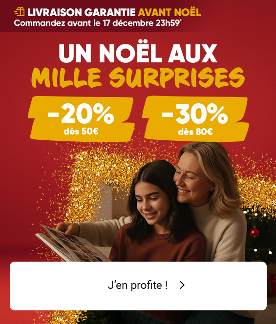 Cadeaux photo Noël : jusqu'à -40% sur tout le site