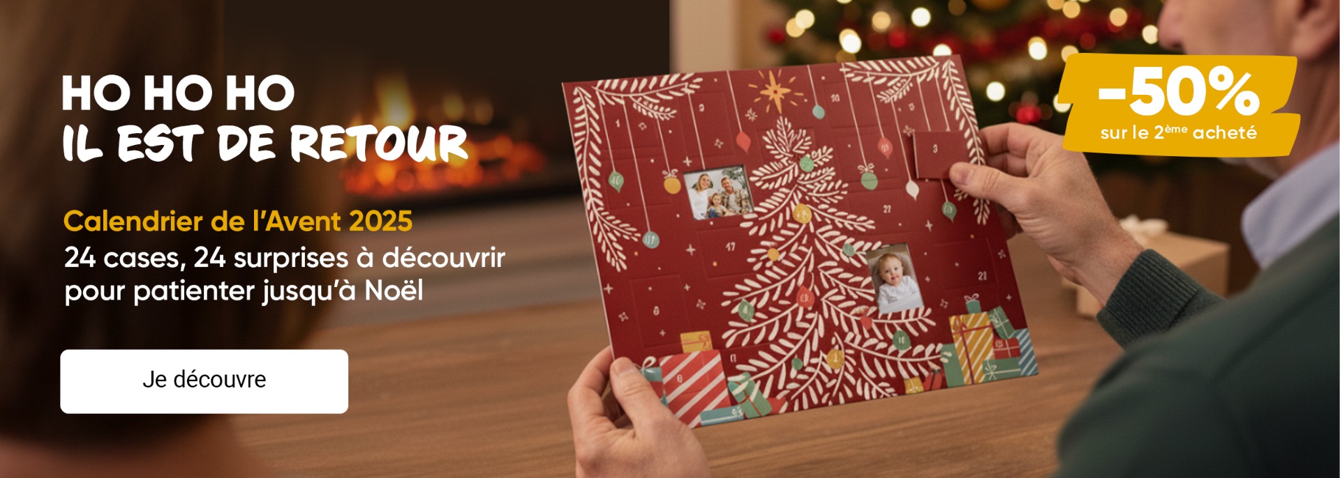 -50% sur le 2ème calendrier de l'Avent personnalisé acheté