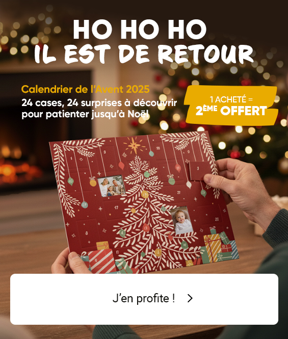 1 acheté = 2ème offert :  calendrier de l'Avent personnalisé