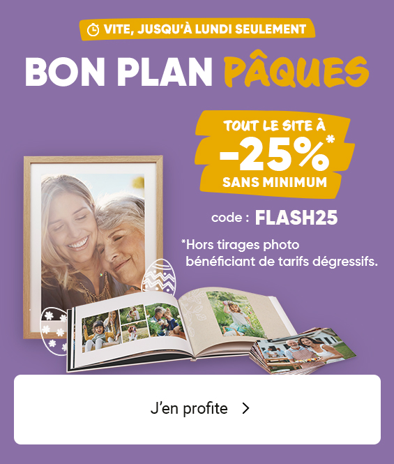 Pâques : -25% sans minimum