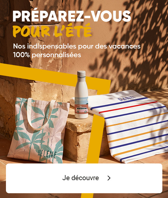 Objets personnalisés avec texte et photos : jusqu'à -40%