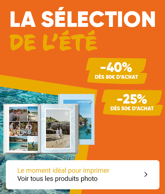 Livre photo, tirages photo en promo jusqu'à -40%