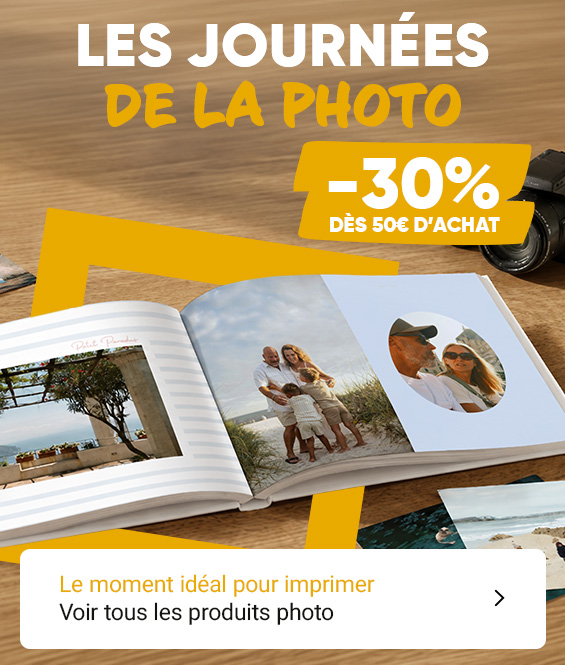 Livre photo, tirages photo en promo jusqu'à -30%