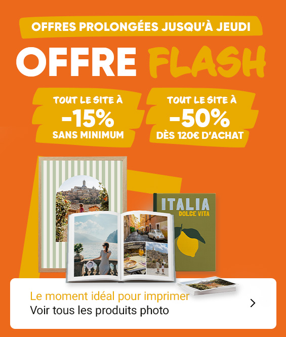 Offre flash : tout le site à -50%