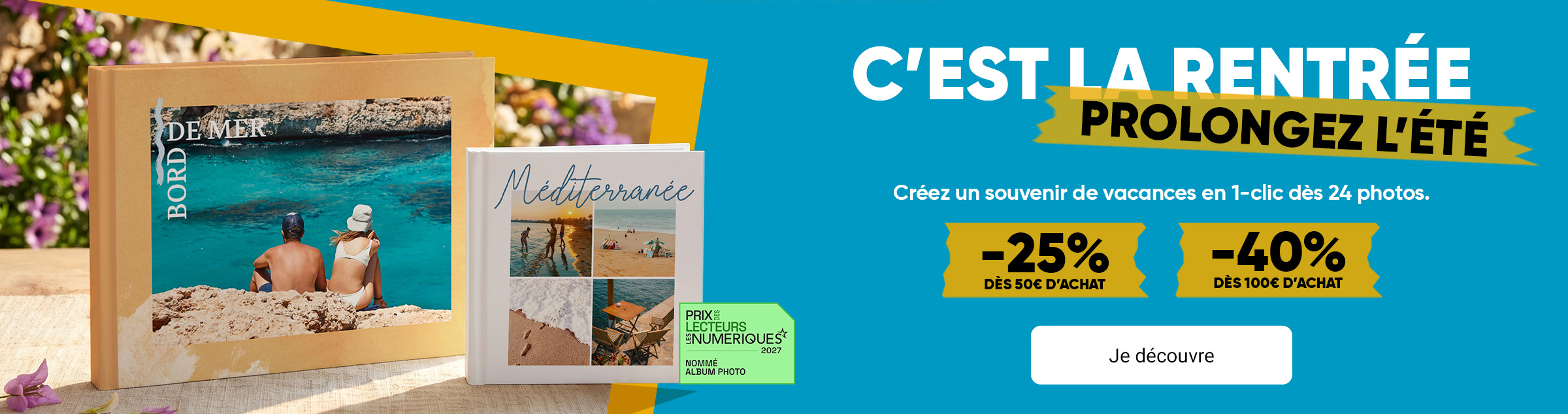 Livre photo, tirages photo en promo jusqu'à -40%