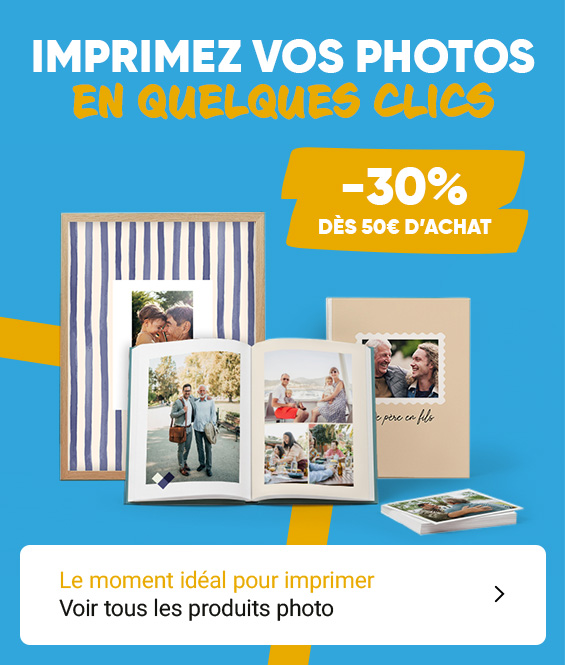 Livre photo, tirages photo en promo jusqu'à -30%