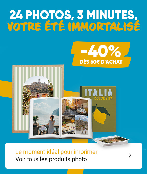 Livre photo, tirages photo en promo jusqu'à -40%
