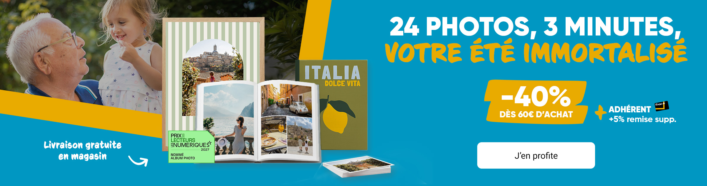 Livre photo, tirages photo en promo jusqu'à -40%