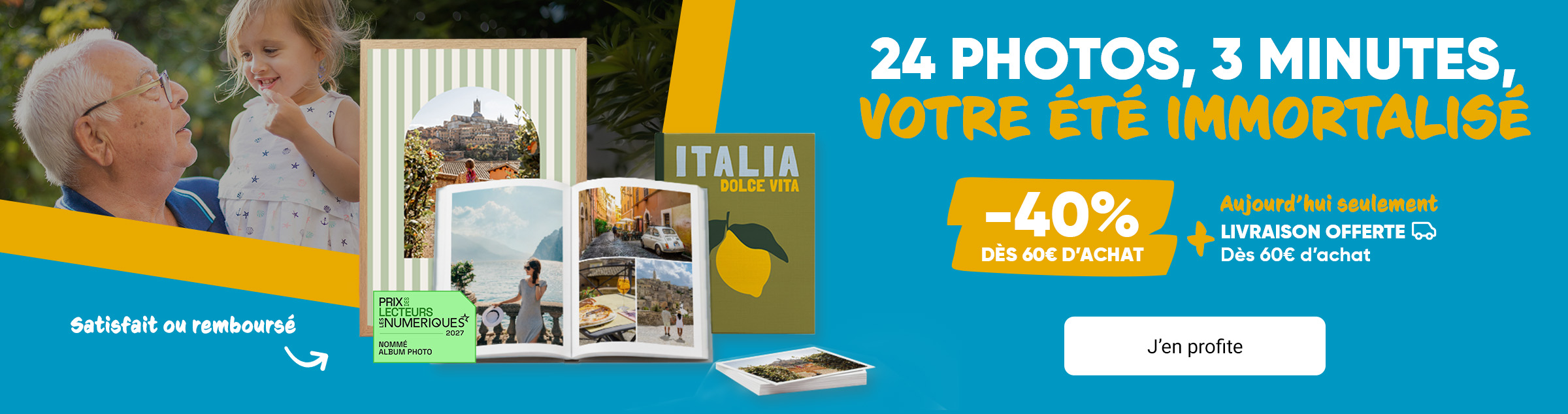 Livre photo, tirages photo en promo jusqu'à -40%