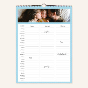 Calendrier mural - A3 Portrait - Familial 