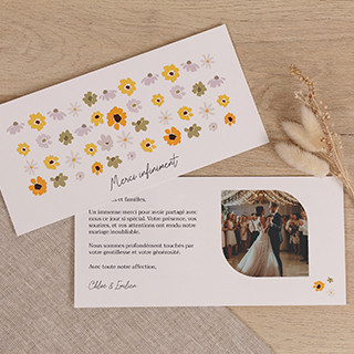 Carte de remerciement