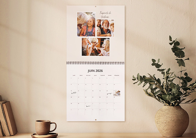 Petites Fleurs Colorées  Calendrier Mural Carré 2026 30x30 Cm Calendrier Double Avec Une Page Pour Vos Prises De Notes