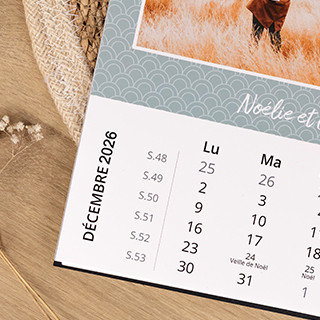 Calendrier mural - A3 Portrait - Premium