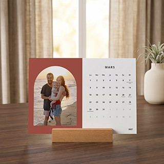 Calendrier socle en bois