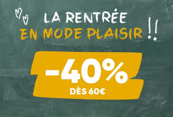 -40% dès 60€ d'achat : sur tout !