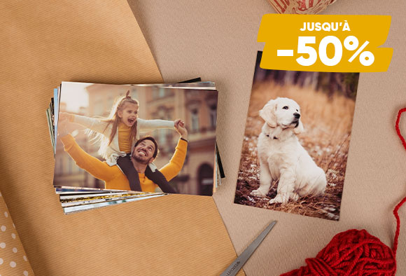 Tirages photo : jusqu'à -50% !