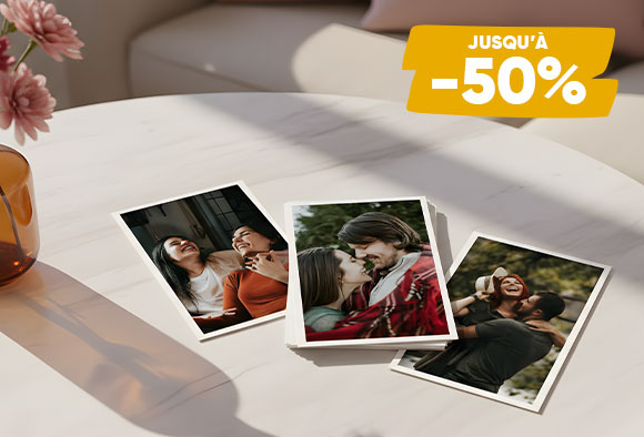 Tirages photo : jusqu'à -50% !