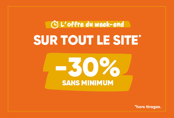 Tout le site à -30% sans minimum