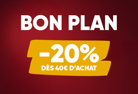 -20% dès 40€ d'achat